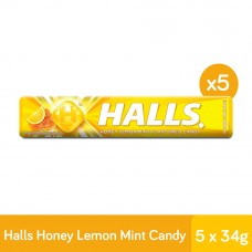 Halls Stick Honey Lemon Mint Candy (34g X 5)